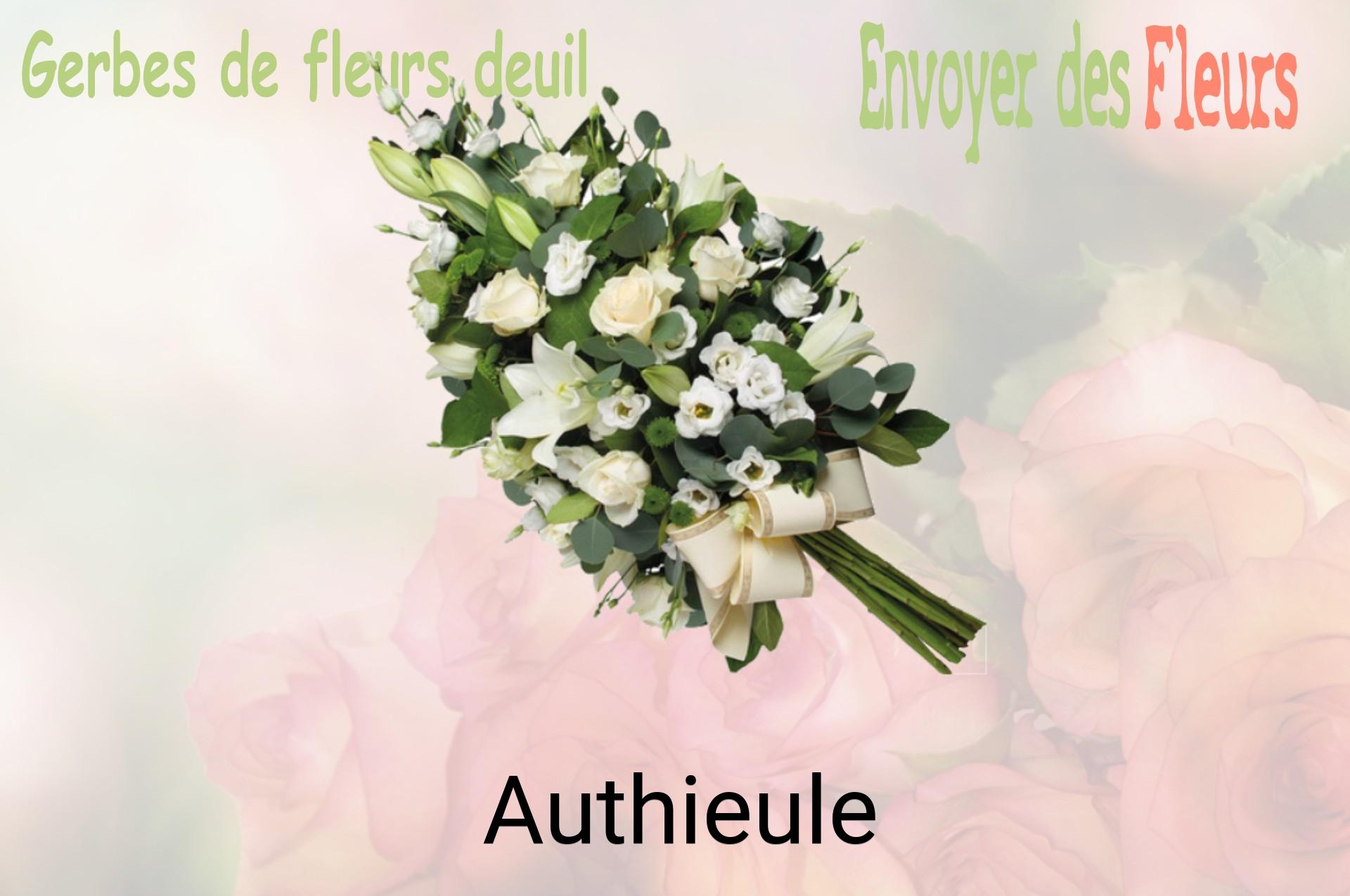 Gerbe de fleurs de deuil livrée à Authieule